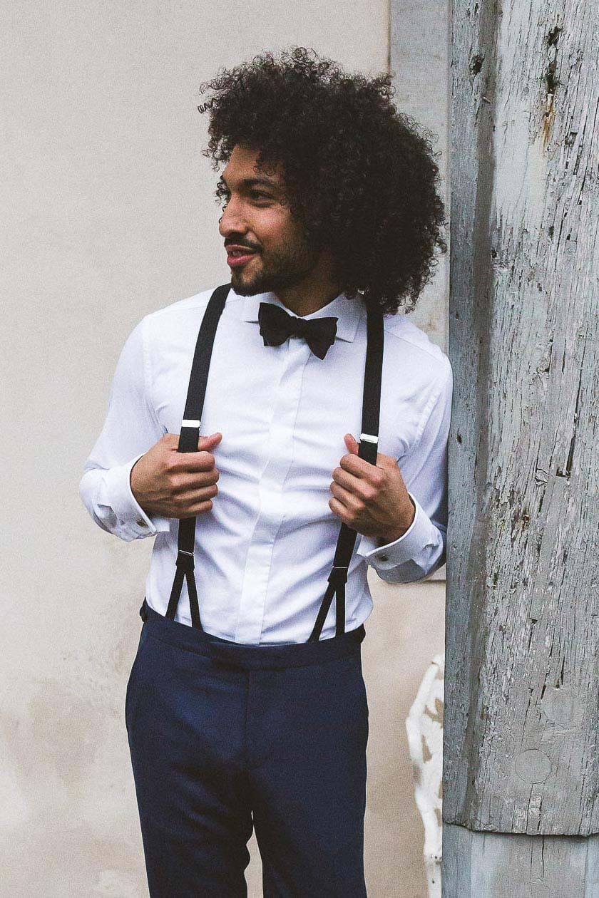 anzug mit hosenträger